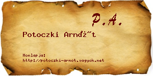 Potoczki Arnót névjegykártya